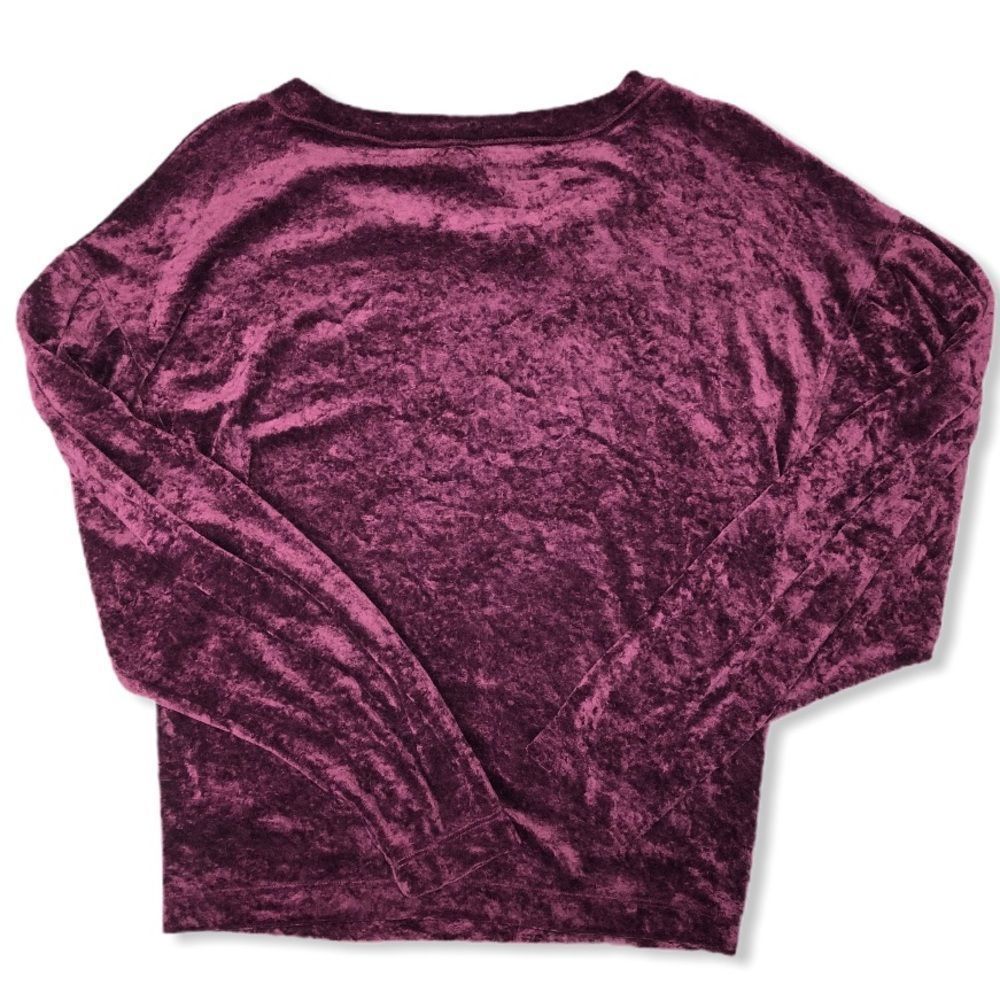 We the Free Milan Burgundy Crushed Velvet Layering Top - Picture 5 of 9
